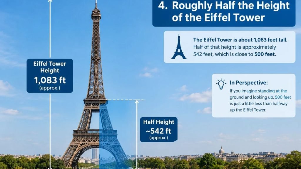 Roughly Half the Height of the Eiffel Tower