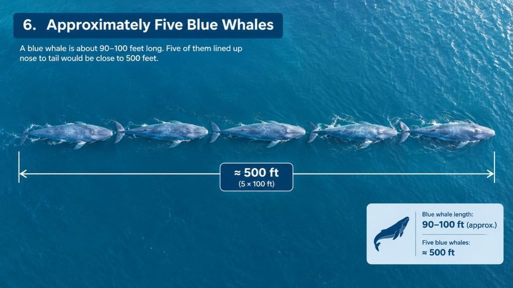 Five Blue Whales
